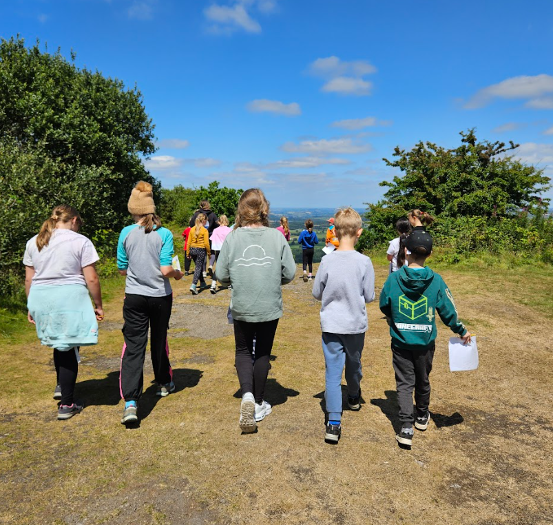 St Mabyn School pupil exploring outdoors
