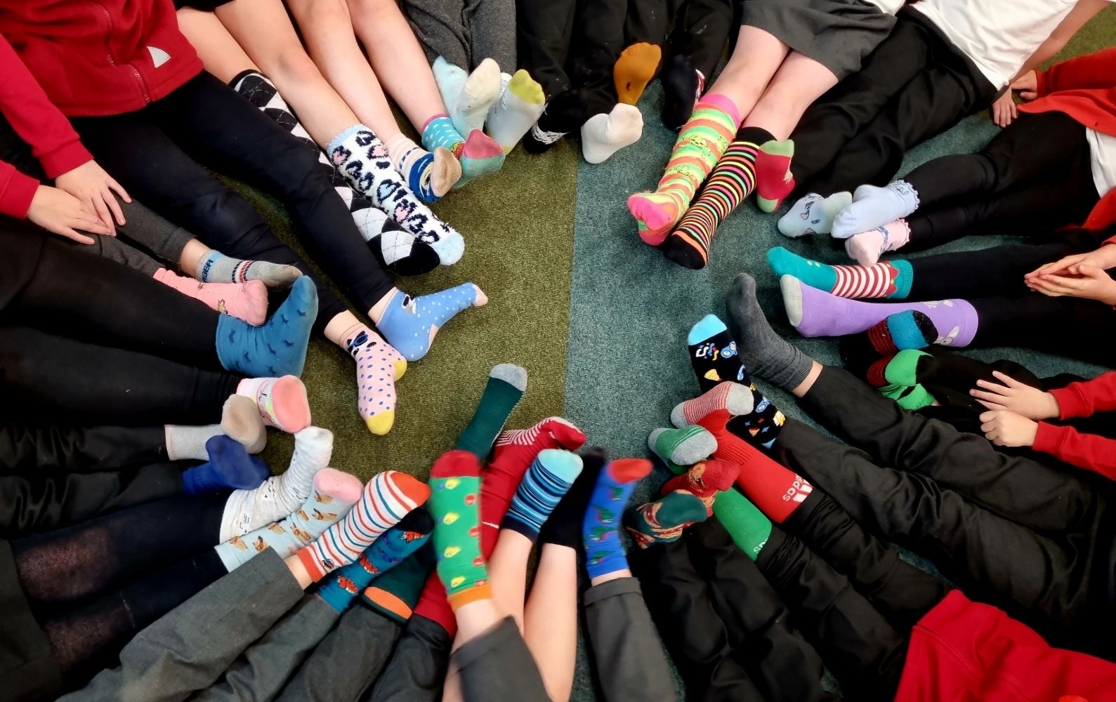 Braddock Primary Pupils odd sock day