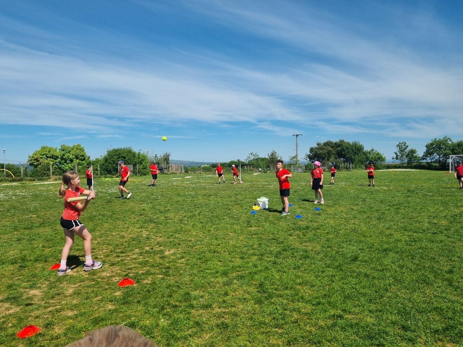 Braddock Primary Pupils playing rounders
