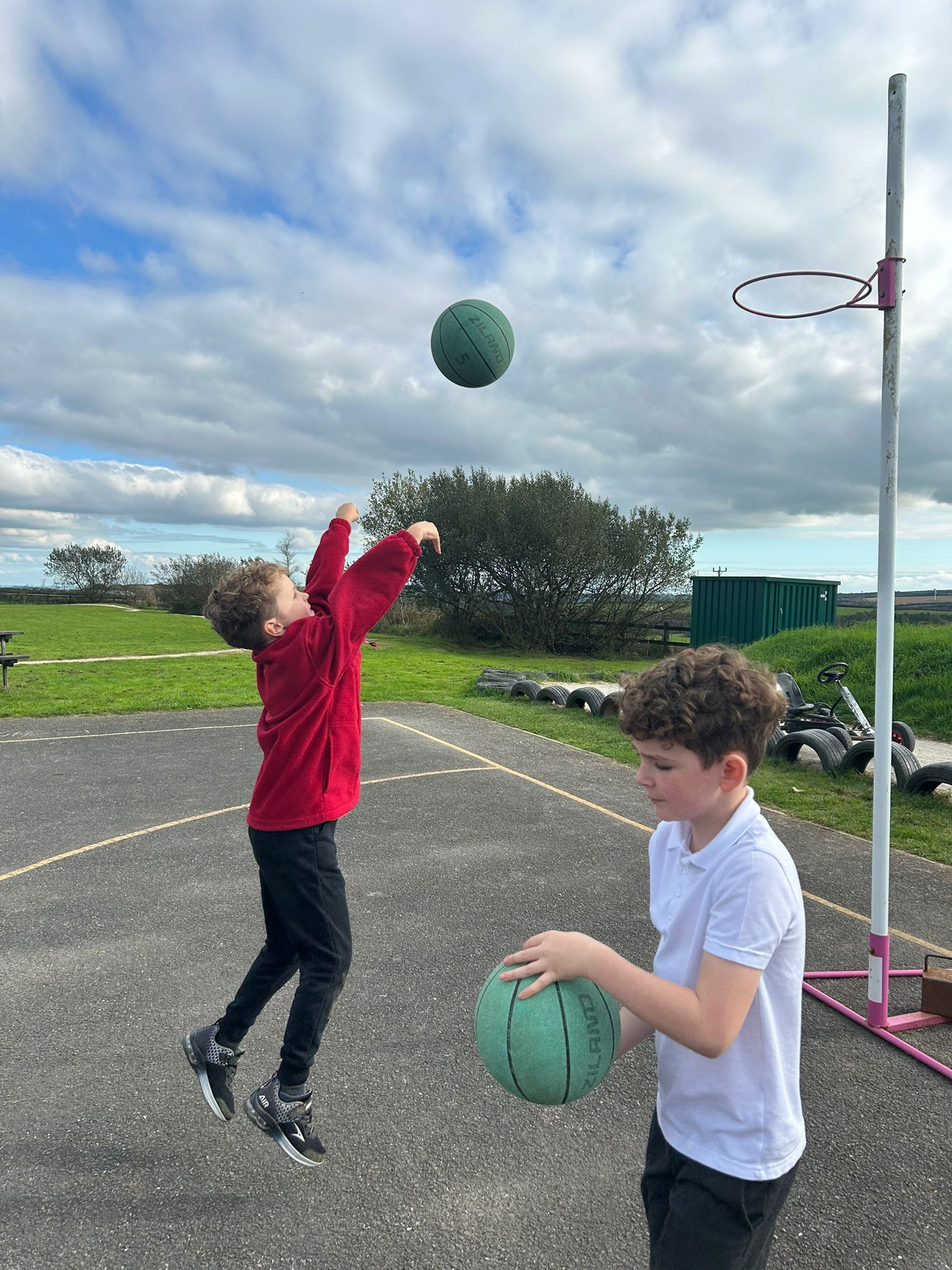 Braddock Primary Pupils playing sport