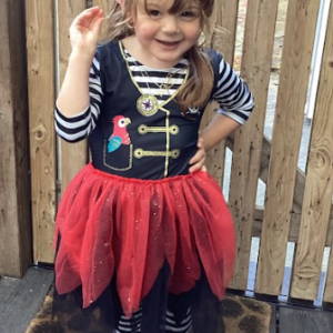 Lerryn Primary School Pupil dressed up for pirate day