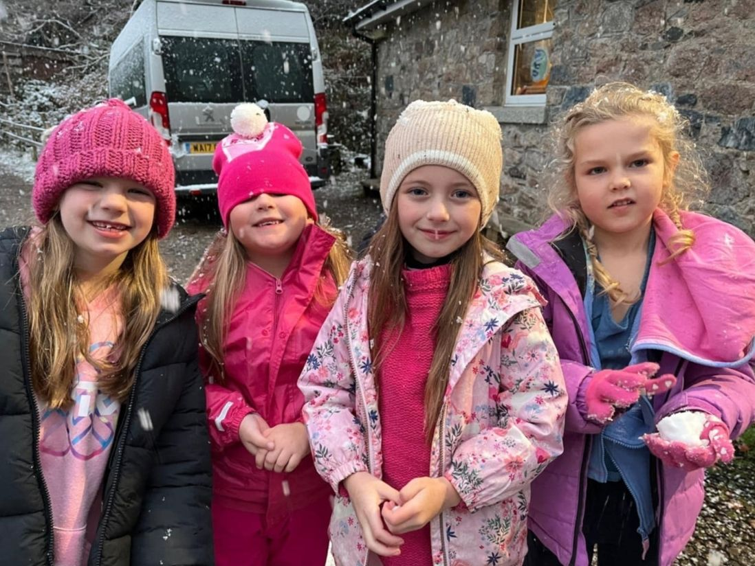 Millbrook Primary School Pupils enjoying snow