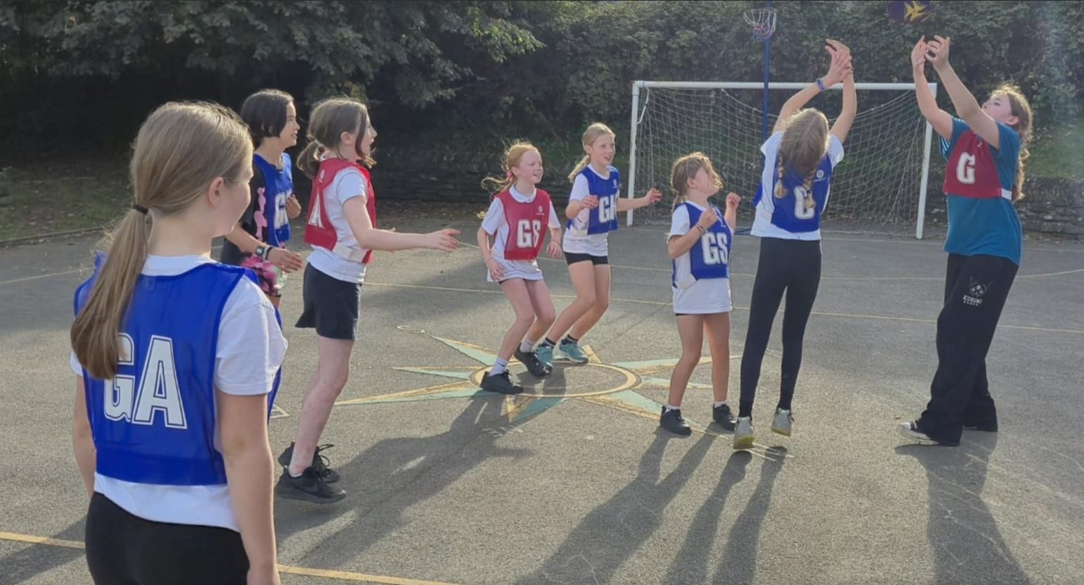 Millbrook Primary School Pupils playing netball