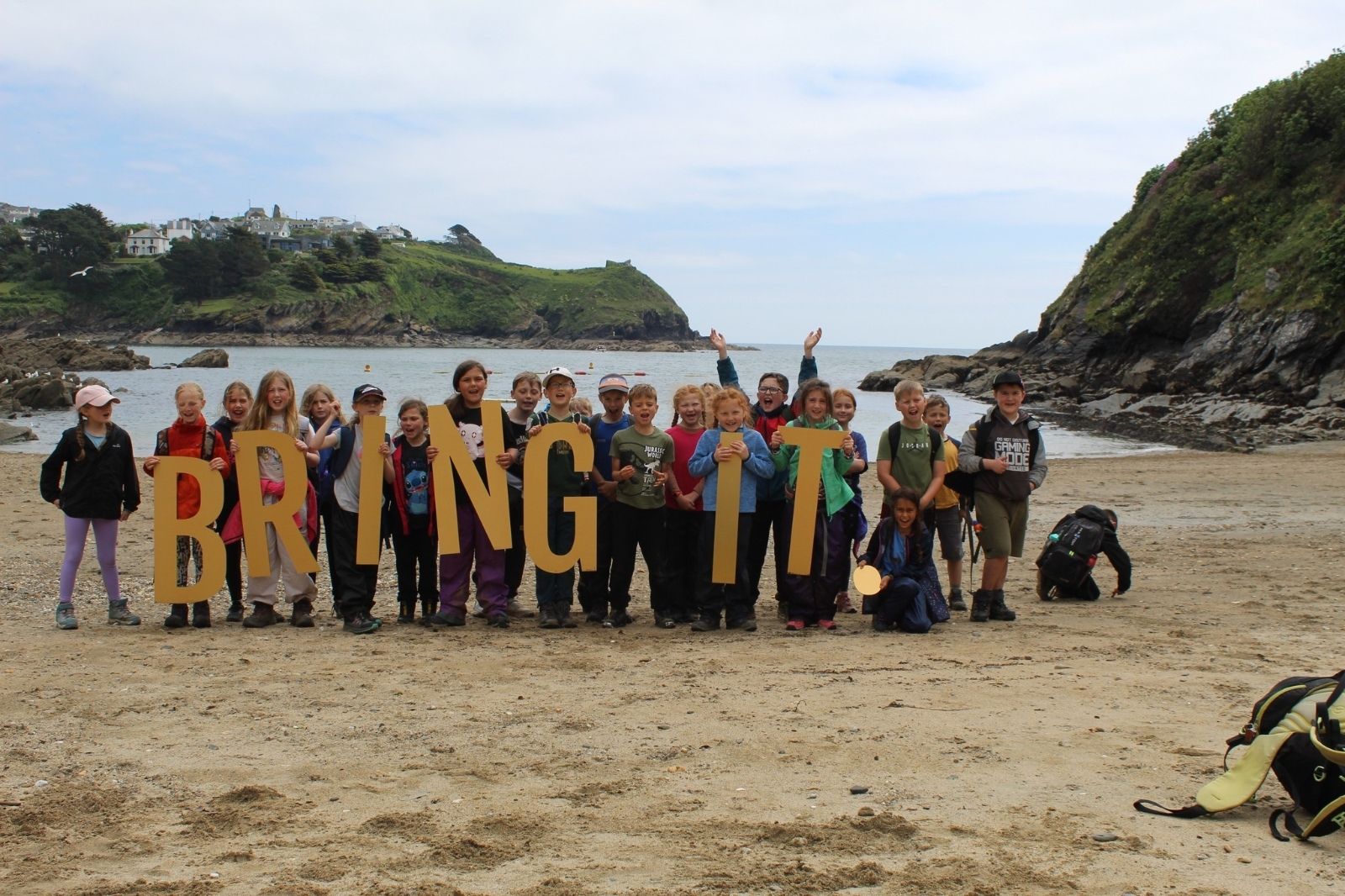 Quethiock Primary School Pupils on Readymoney in Fowey