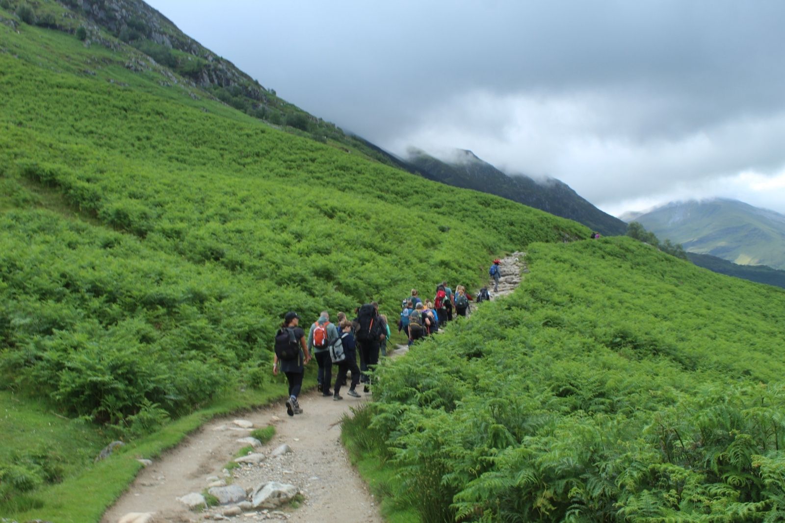 St Germans Primary Pupils hiking mountains