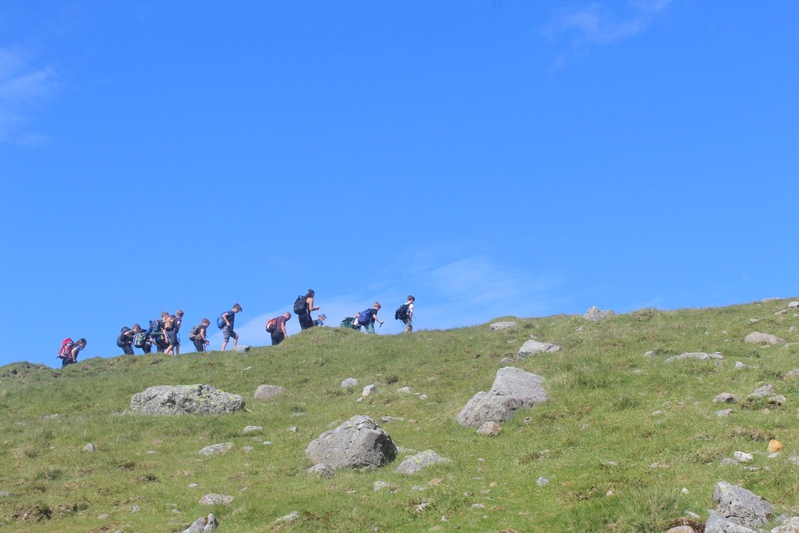 St Germans Primary Pupils hiking