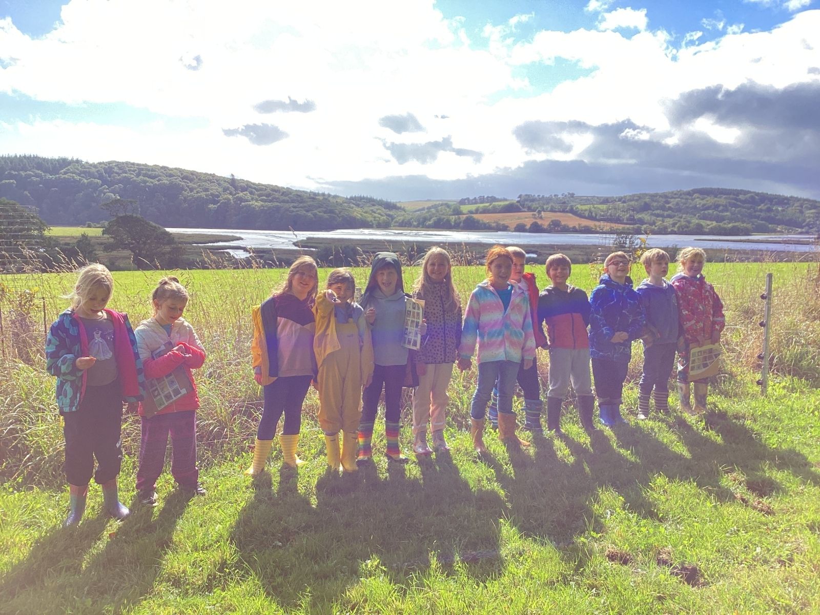 St Germans Primary Pupils on nature trail