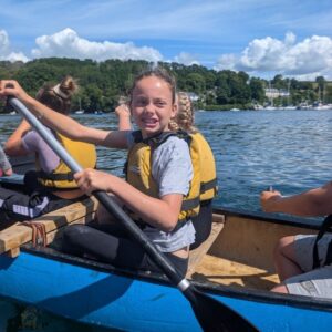 St Mabyn School pupil canoeing
