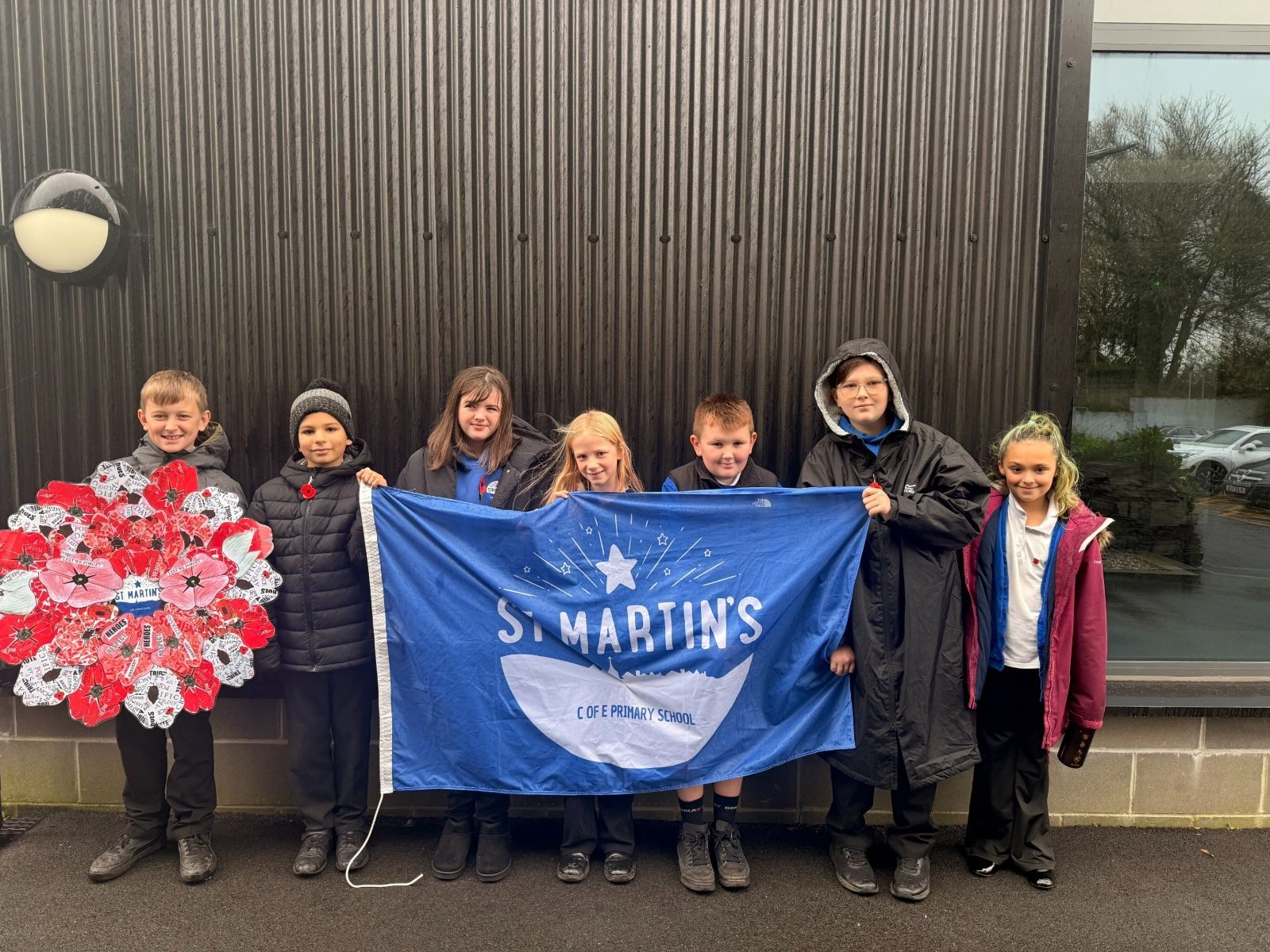 St Martin's Primary School pupils at Armistice Parade