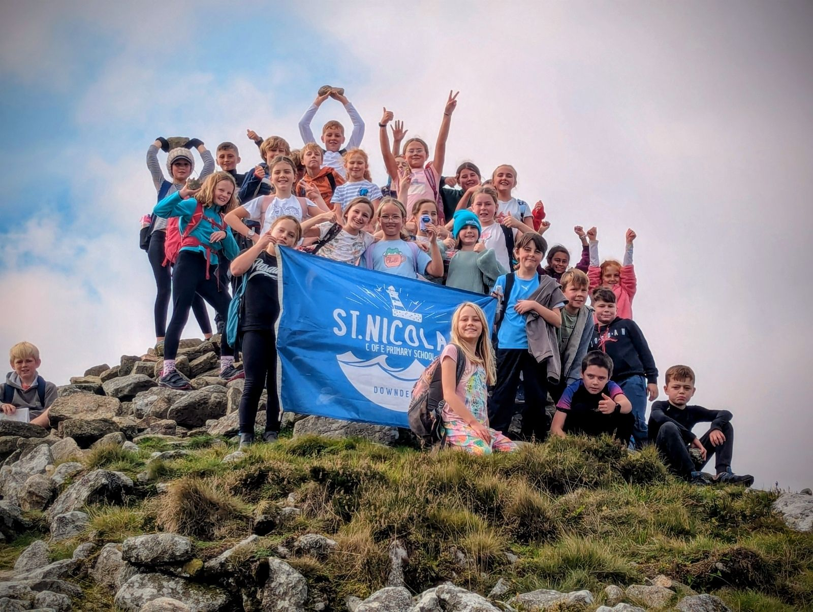 St Nicolas Primary School Pupils reach the summit