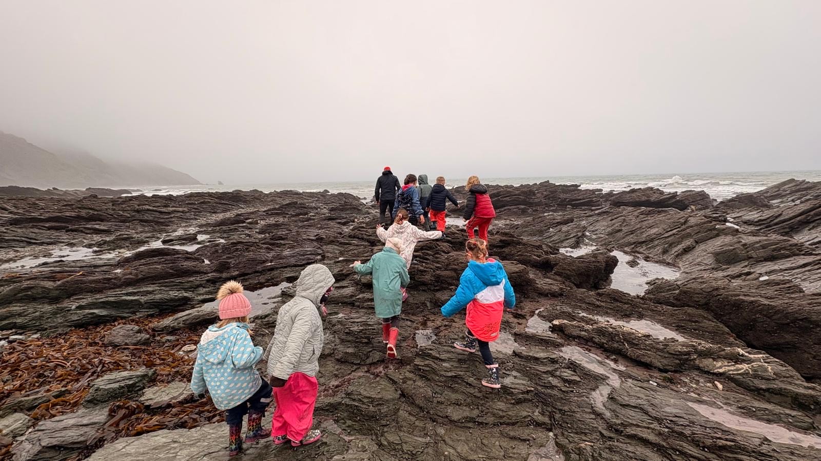 St Nicolas Primary School Pupils rock pooling