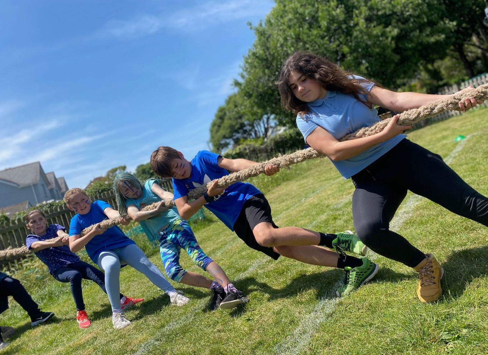 St Nicolas Primary School Pupils tug of war