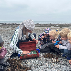 St Nicolas Primary School storytime on the beach