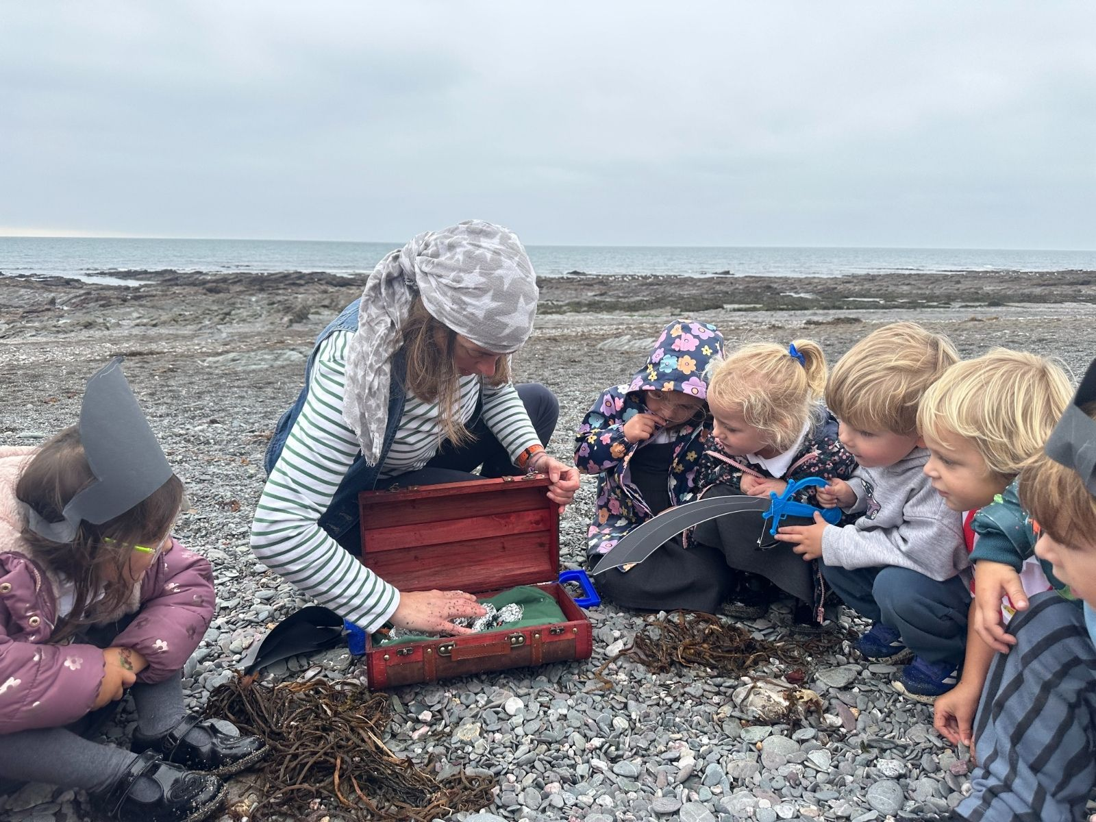 St Nicolas Primary School storytime on the beach