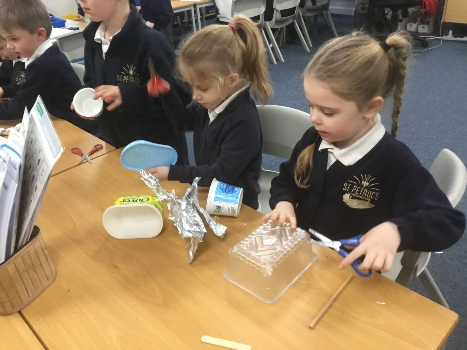 St Petrocs Primary School Pupils recycle project
