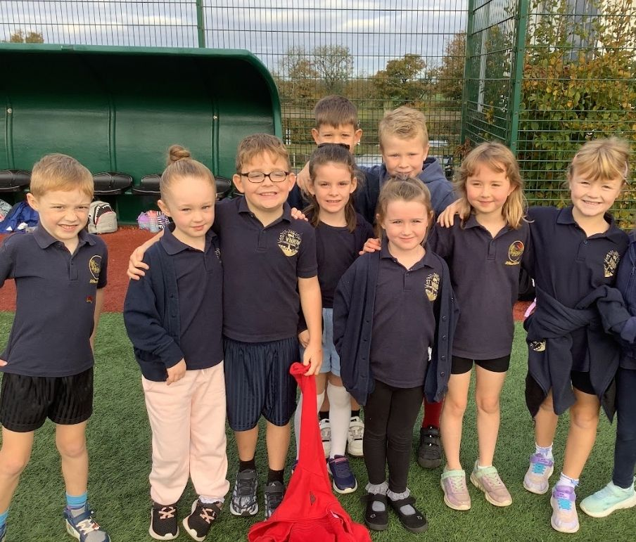 St Winnow Primary School Pupils at Sports Tournament