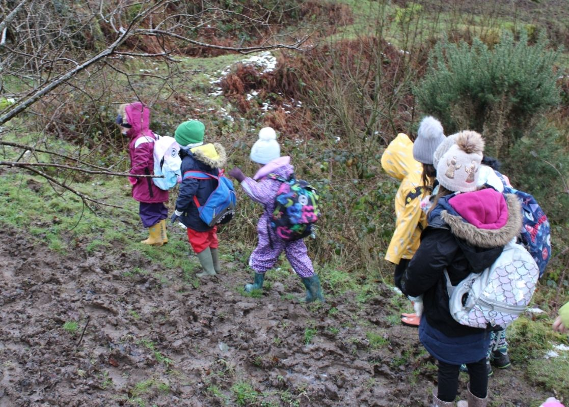 St Winnow Primary School Pupils on a hike
