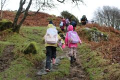 St Winnow Primary School Pupils out hiking