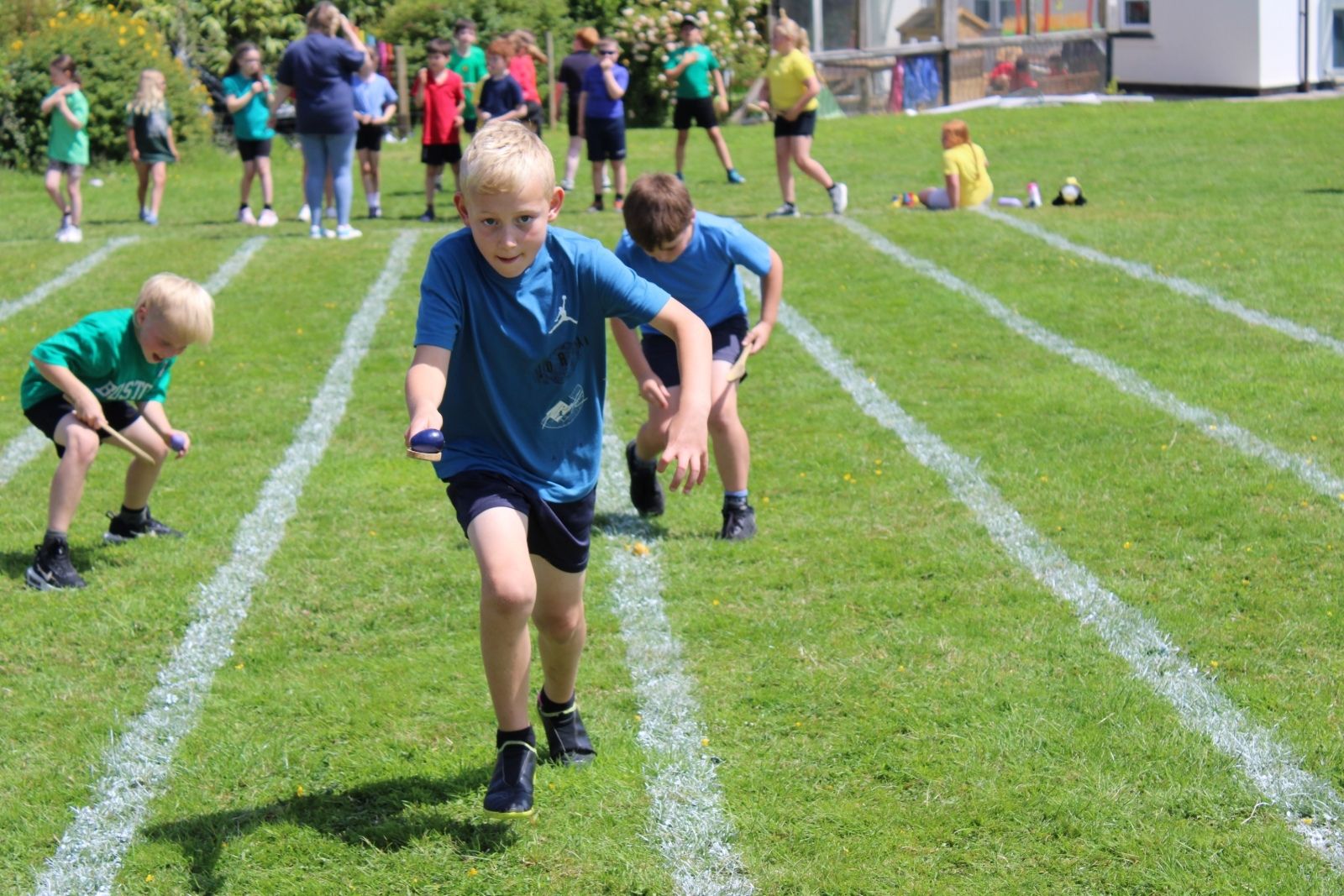 St Winnow Primary School sports day egg and spoon