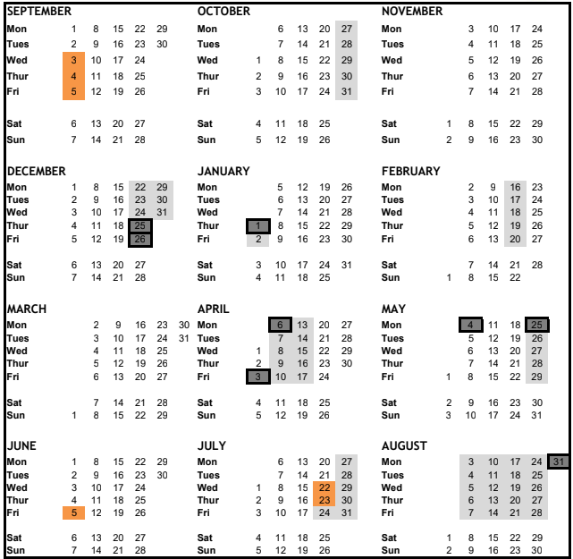 Term dates 2526